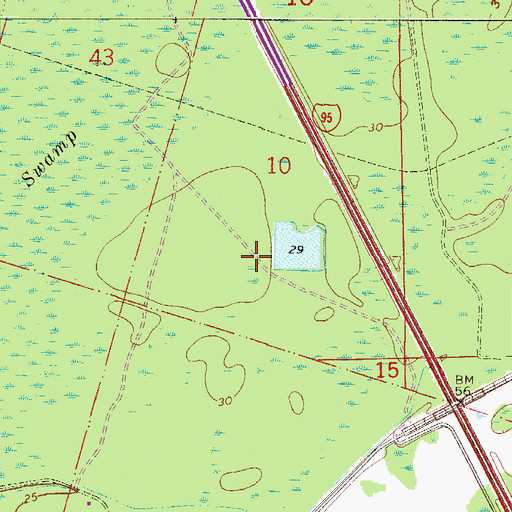 Topographic Map of The Evergreen Club, FL