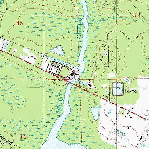 Topographic Map of Pacettis Marina, FL