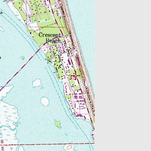 Topographic Map of Beachwood Trailer Park, FL