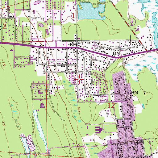 Topographic Map of Breeze Trailer Park, FL