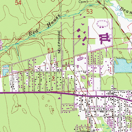 Topographic Map of Brentwood Mobile Home Park, FL