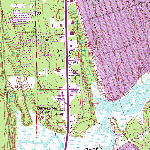 Topographic Map of Dimarco Trailer Park, FL