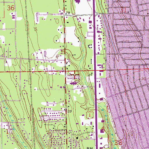 Topographic Map of Hill Creek Mobile Home Park, FL