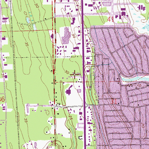 Topographic Map of Southgate Mobile Home Park, FL