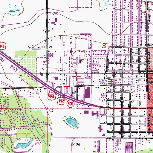 Topographic Map of Mark Mobile Home Park, FL
