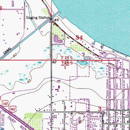 Topographic Map of Sand Hill Cove Mobile Home Park, FL