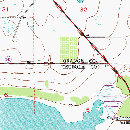 Topographic Map of Sandalwood Mobile Home Park, FL