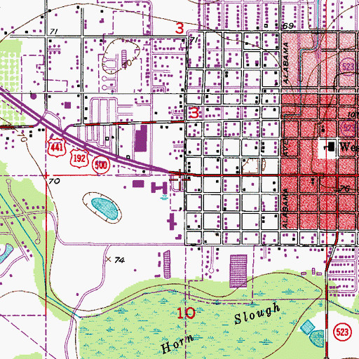 Topographic Map of Times Trailer Park, FL