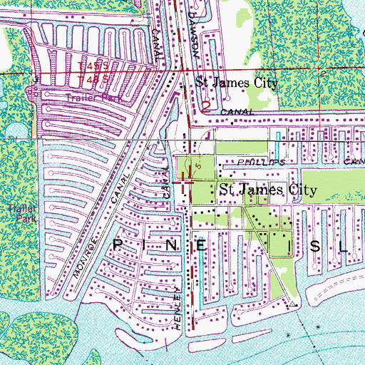 Topographic Map of Shangri La Mobile Home Park, FL