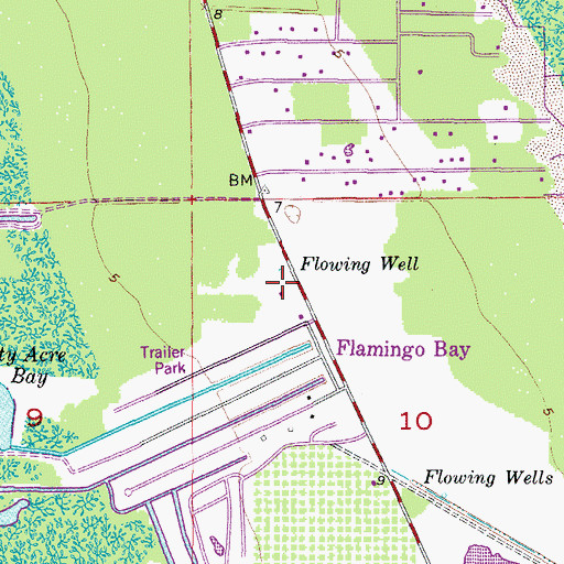 Topographic Map of Saint Johns Episcopal Church, FL