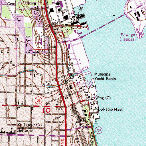 Topographic Map of Henry D King Power Plant, FL