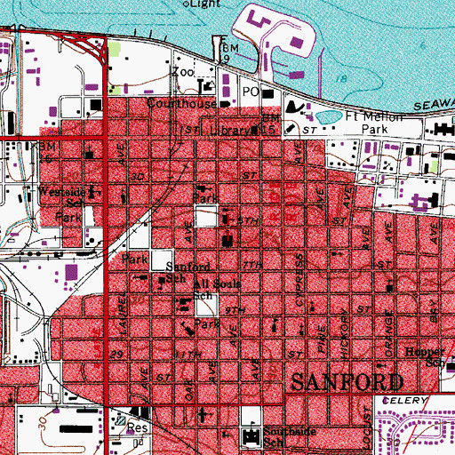 Topographic Map of Bettye D Smith Cultural Arts Center, FL