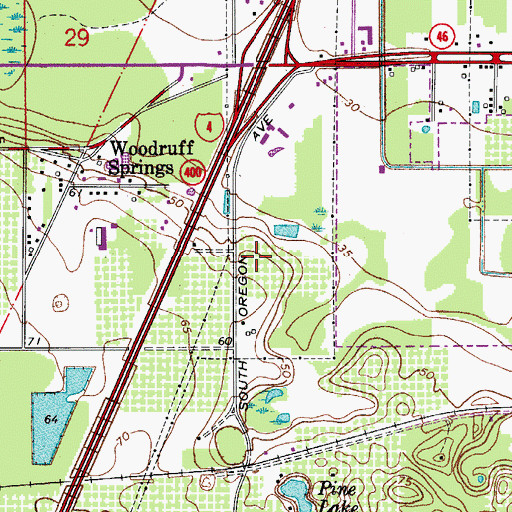 Topographic Map of Seminole Towne Center Mall, FL