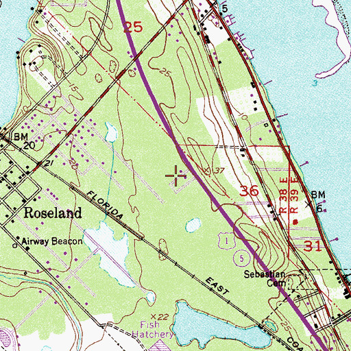 Topographic Map of Shady Rest Mobile Home Park, FL