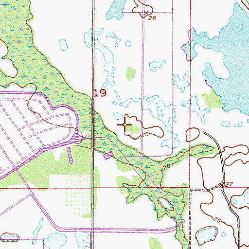 Topographic Map of Calvary Baptist Church, FL