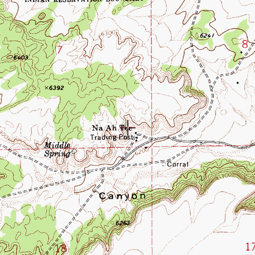 Topographic Map of Na Ah Tee, AZ