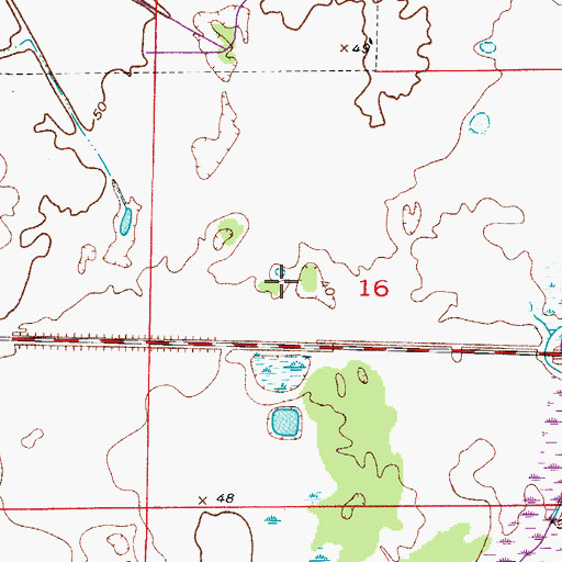 Topographic Map of Spring Lake Community Center, FL