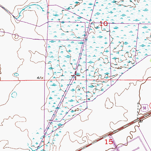 Topographic Map of The Hamptons Golf Club, FL