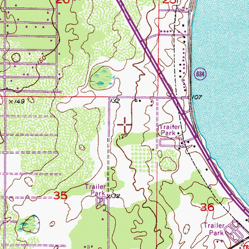 Topographic Map of Sebring Gardens Trailer Park, FL