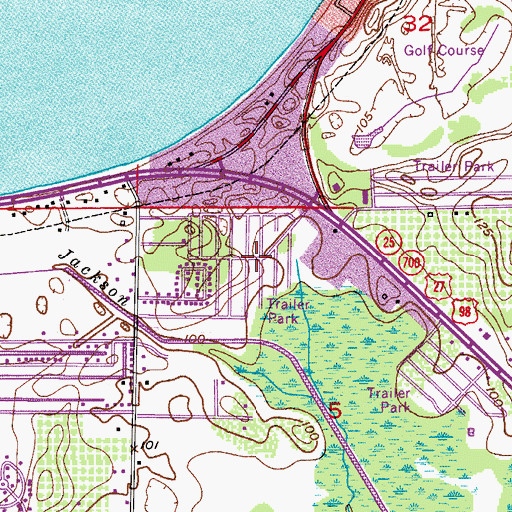 Topographic Map of Francis I Mobile Estates, FL