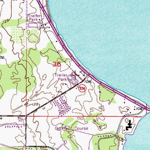 Topographic Map of Highland Wheel Estates Mobile Home Park, FL