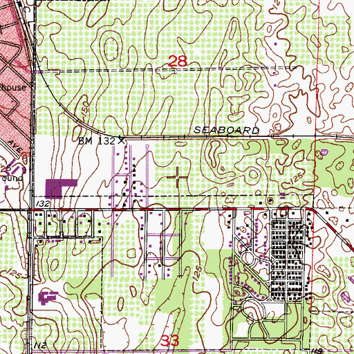 Topographic Map of Sebring Mobile Estates, FL