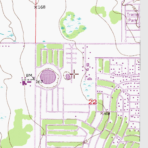 Topographic Map of Sebring Village Mobile Home Park, FL