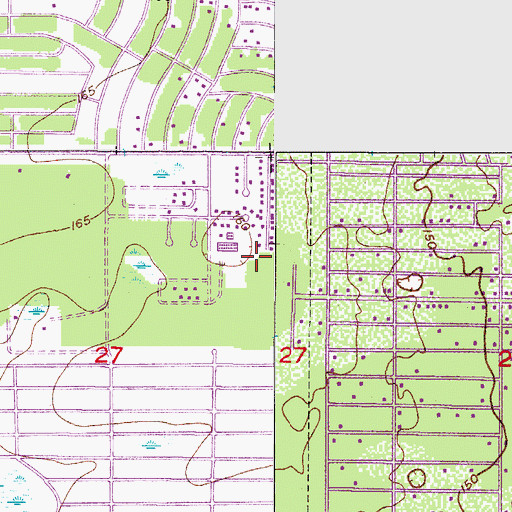Topographic Map of Thunderbird Hills South Mobile Home Park, FL