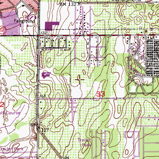 Topographic Map of Valencia Family Mobile Home Park, FL