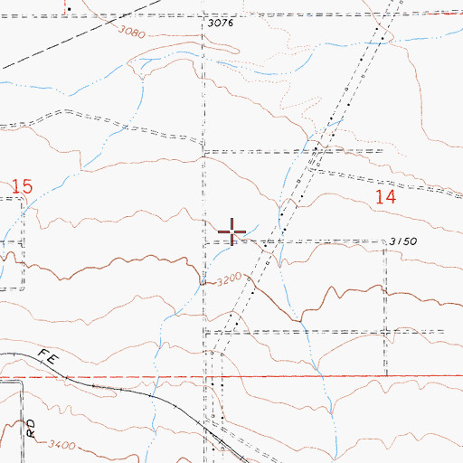 Topographic Map of Lovelace Canyon, CA