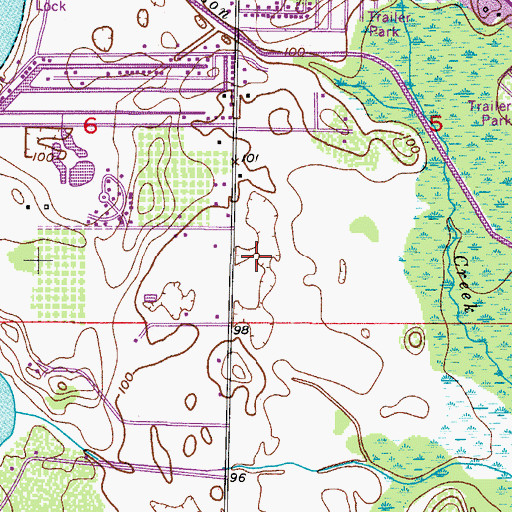 Topographic Map of Alliance Church of Sebring, FL