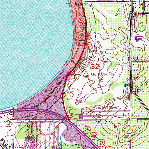 Topographic Map of Atonement Lutheran Church, FL