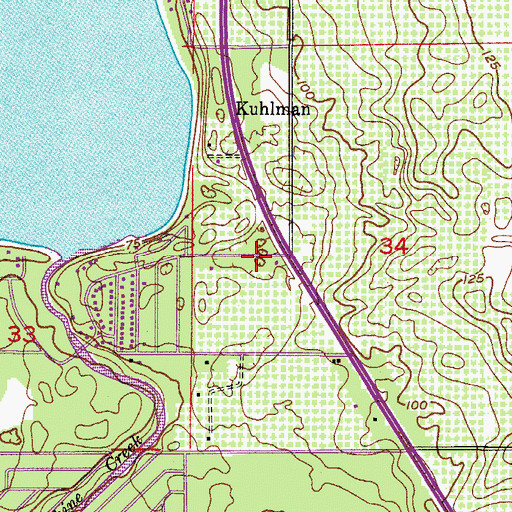 Topographic Map of First Baptist Church of Lake Josephine, FL