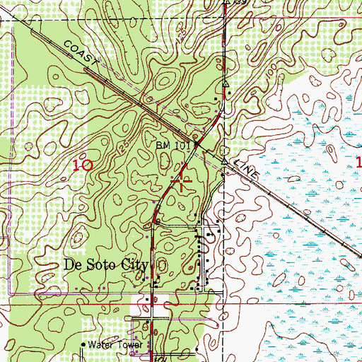 Topographic Map of Independent Baptist Church, FL
