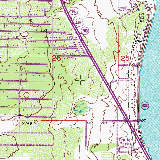 Topographic Map of Lakeshore Mall, FL