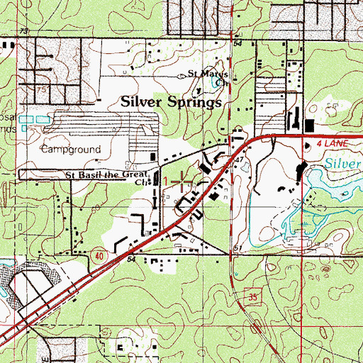 Topographic Map of Craft Travel Trailer Park, FL