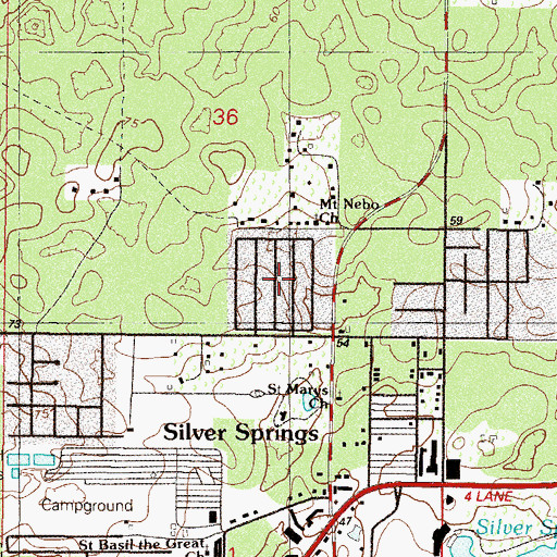Topographic Map of Lindale Mobile Home Park, FL