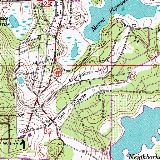 Topographic Map of The President Country Club, FL
