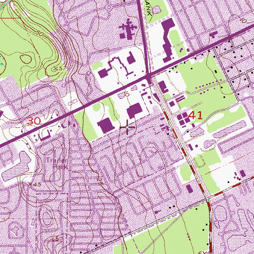 Topographic Map of June Terrace Mobile Home Park, FL