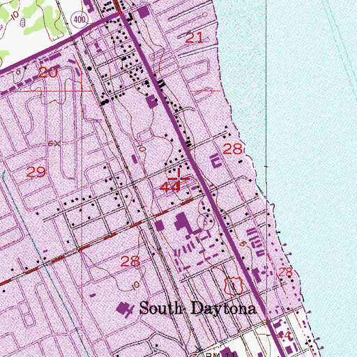 Topographic Map of Ra Mar Mobile Home Park, FL