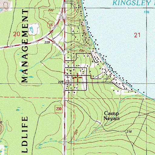 Topographic Map of Townsend Mobile Home Court, FL