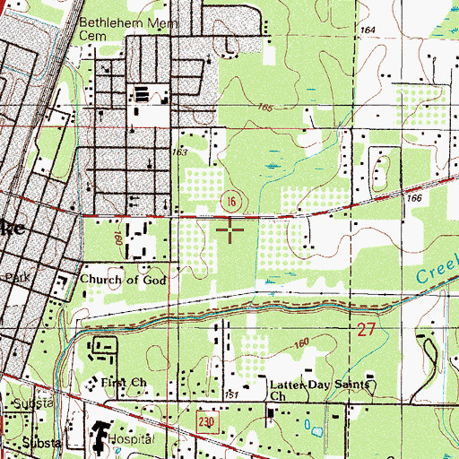 Topographic Map of Faith Baptist Church, FL
