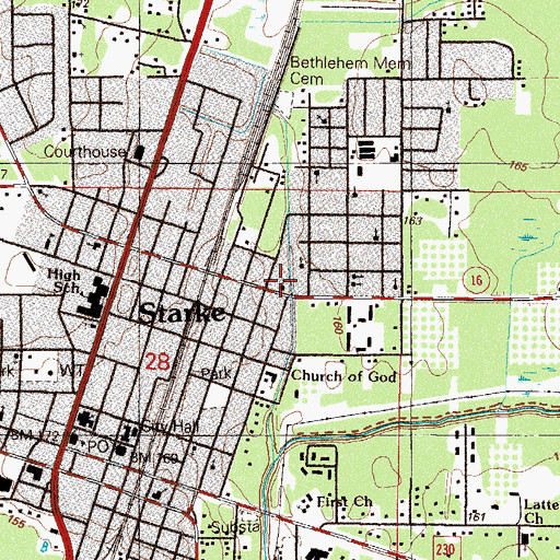 Topographic Map of Holy Mission of Jesus Christ Church, FL