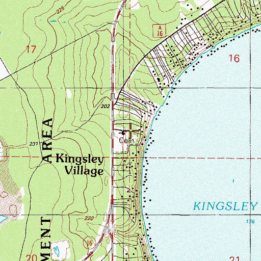 Topographic Map of Kingsley Lake Baptist Church, FL