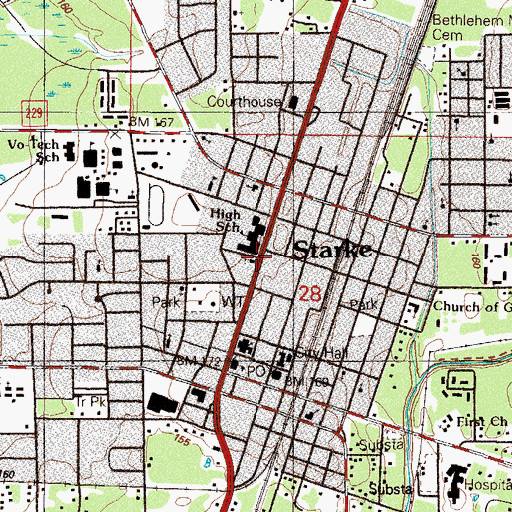 Topographic Map of Saint Edwards Catholic Church, FL
