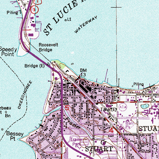 Topographic Map of Stuart Heritage Museum, FL