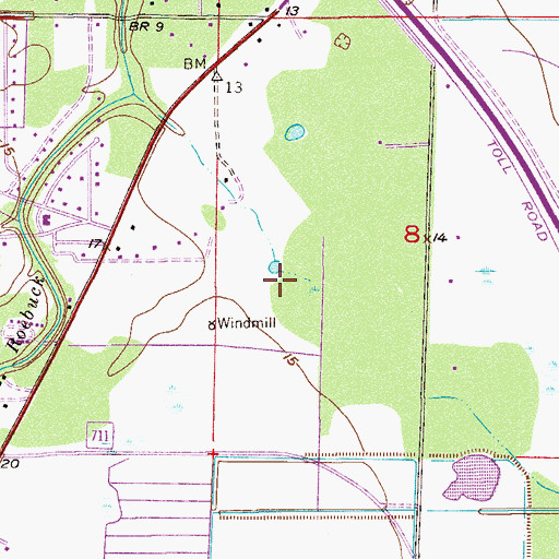 Topographic Map of The Vines Golf and Country Club, FL