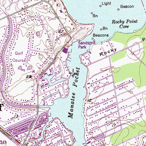 Topographic Map of Mariner Cay Marina, FL