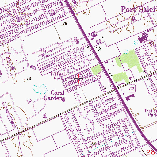 Topographic Map of Sunshine Mobile Manor, FL