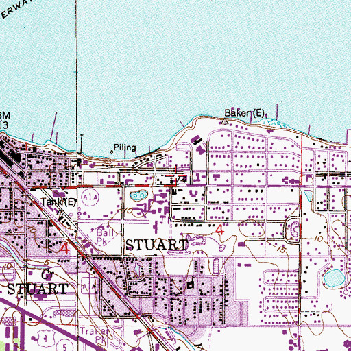 Topographic Map of First Church of Christ Scientist, FL